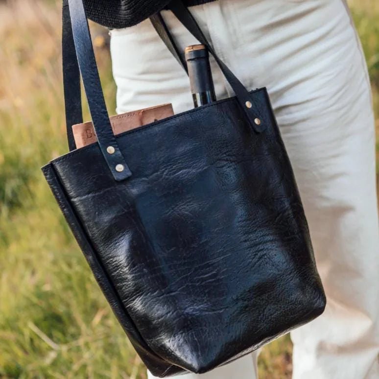 Wanderer’s Leather Tote Bag - Vegetable-Tanned Full-Grain Cowhide - Brooklyn Leather goods